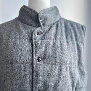 Matinique Heather Charcoal Brushed Quilted Vest with Waist Drawcord – US L